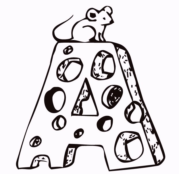 Alphabet Cheese Coloring Pages - Coloring Pages For Toddlers
