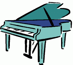 Woman grand piano notes cartoon piano clip art free vector 5 ...