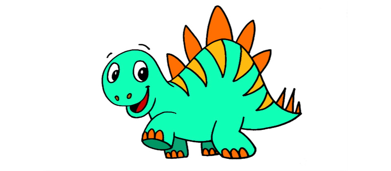 How to Draw a Cartoon Stegosaurus