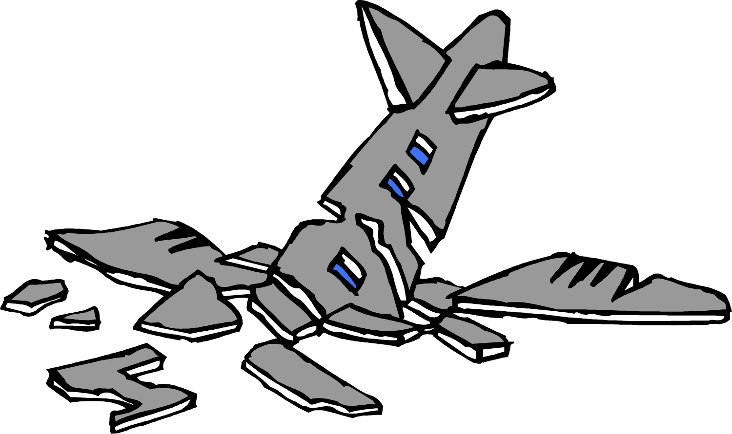 Clipart airplane crash