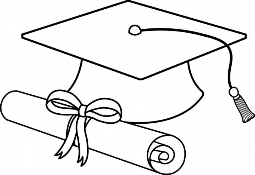 graduation hat flying graduation caps clip art graduation cap line ...