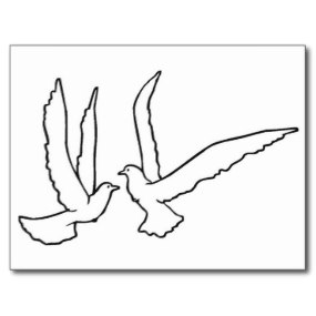 Flying Doves Post Card | Wedding Invitations