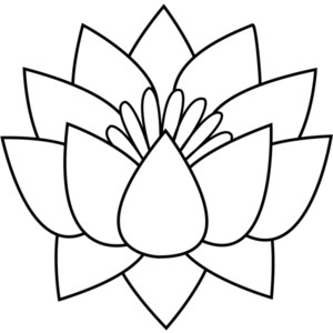 Lotus Flower Line Art Free Clip Art - Polyvore