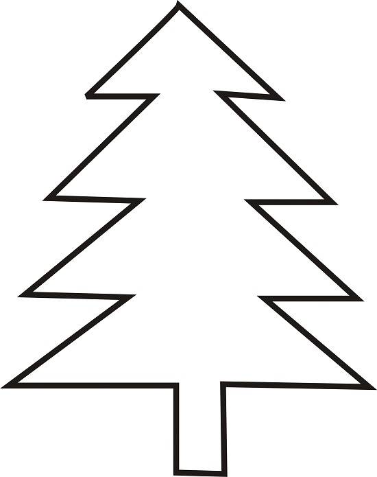 Christmas Tree Clip Art Outline | Welcome New Year 2017