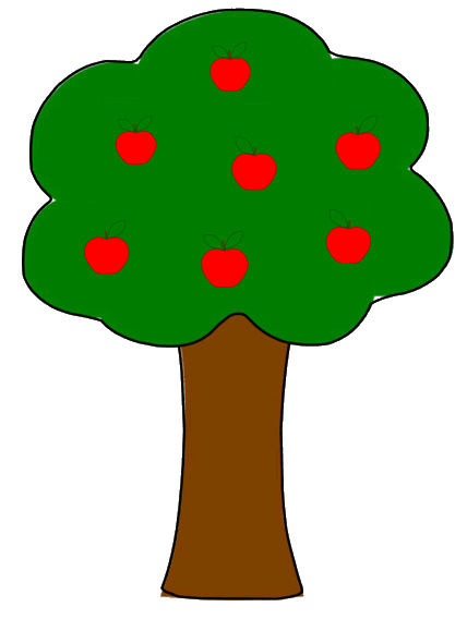 2 apple tree clipart