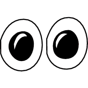 Two Eyes Clipart Black And White Png