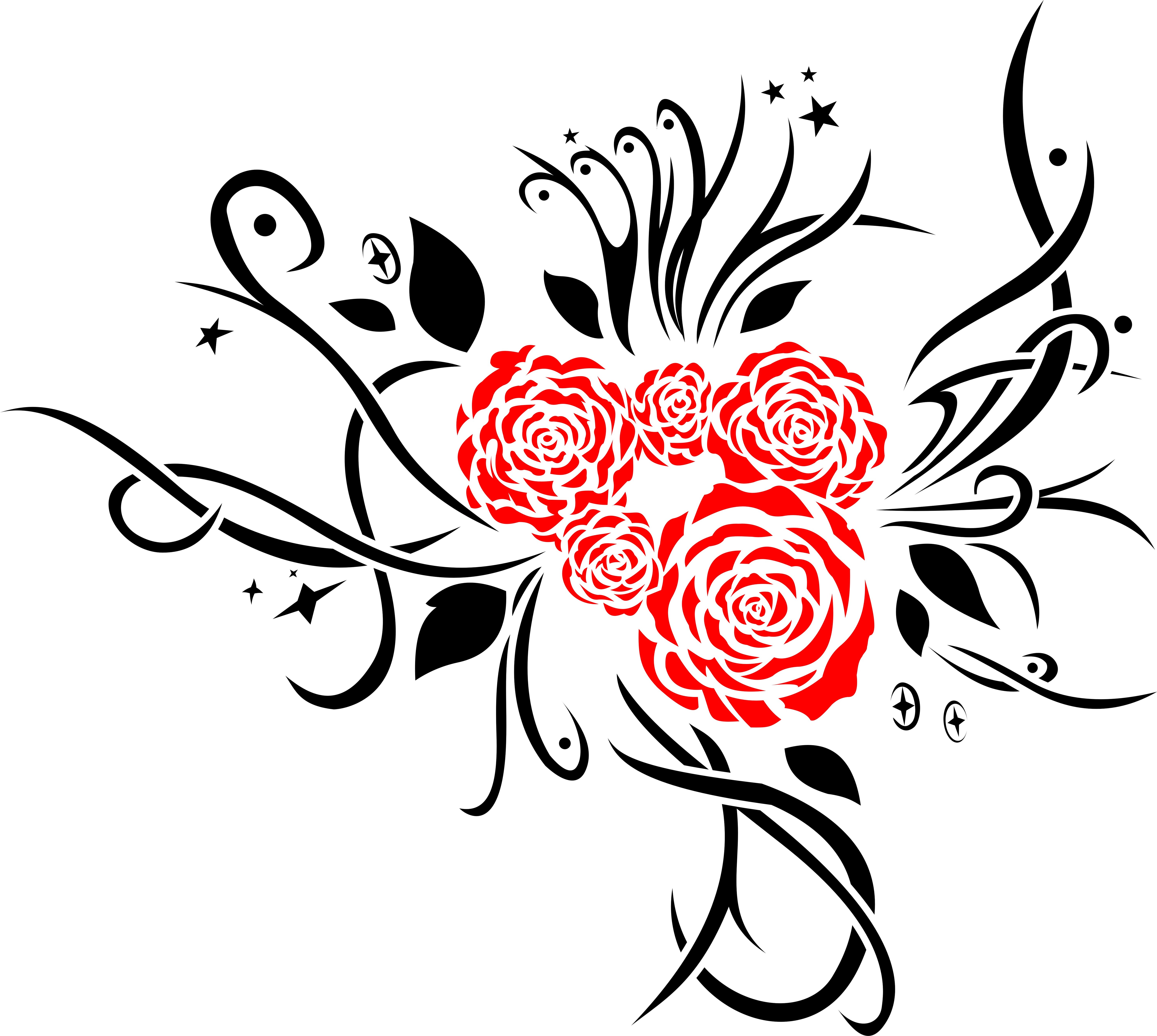 Tribal Rose Clipart - Free to use Clip Art Resource