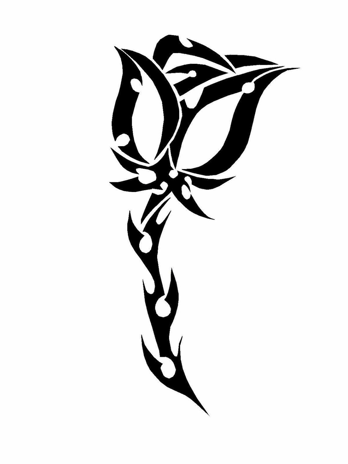 Tribal Cross Rose Tattoo Tattoos Design Ideas Clipart - Free to ...