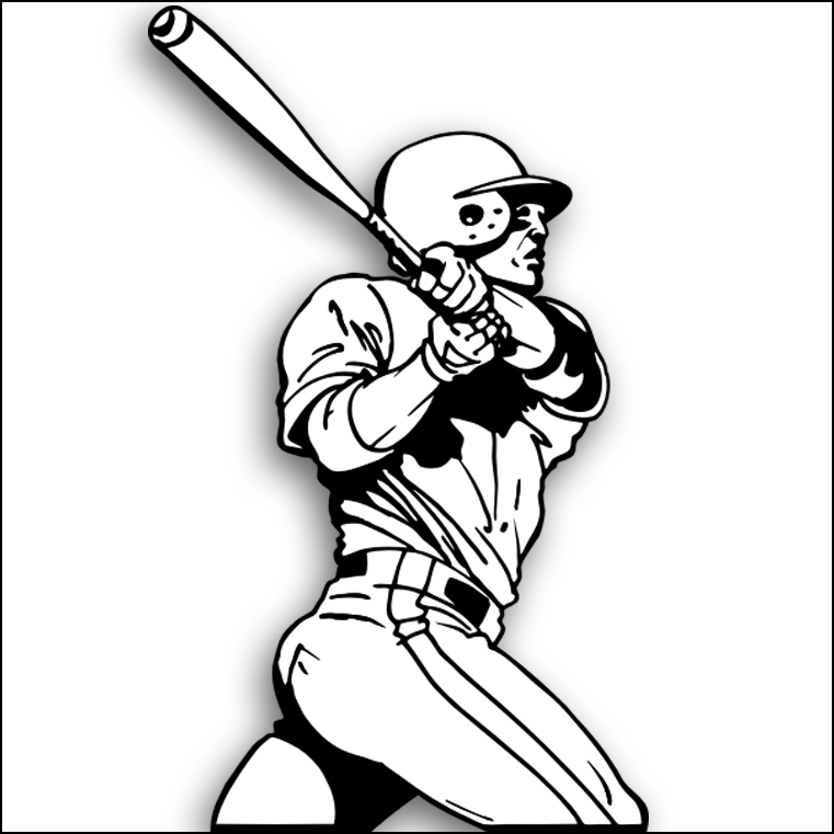 Baseball black and white free baseball clipart 2
