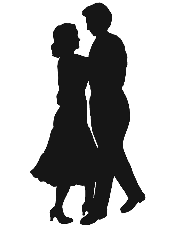 Clipart couple dancing silhouette