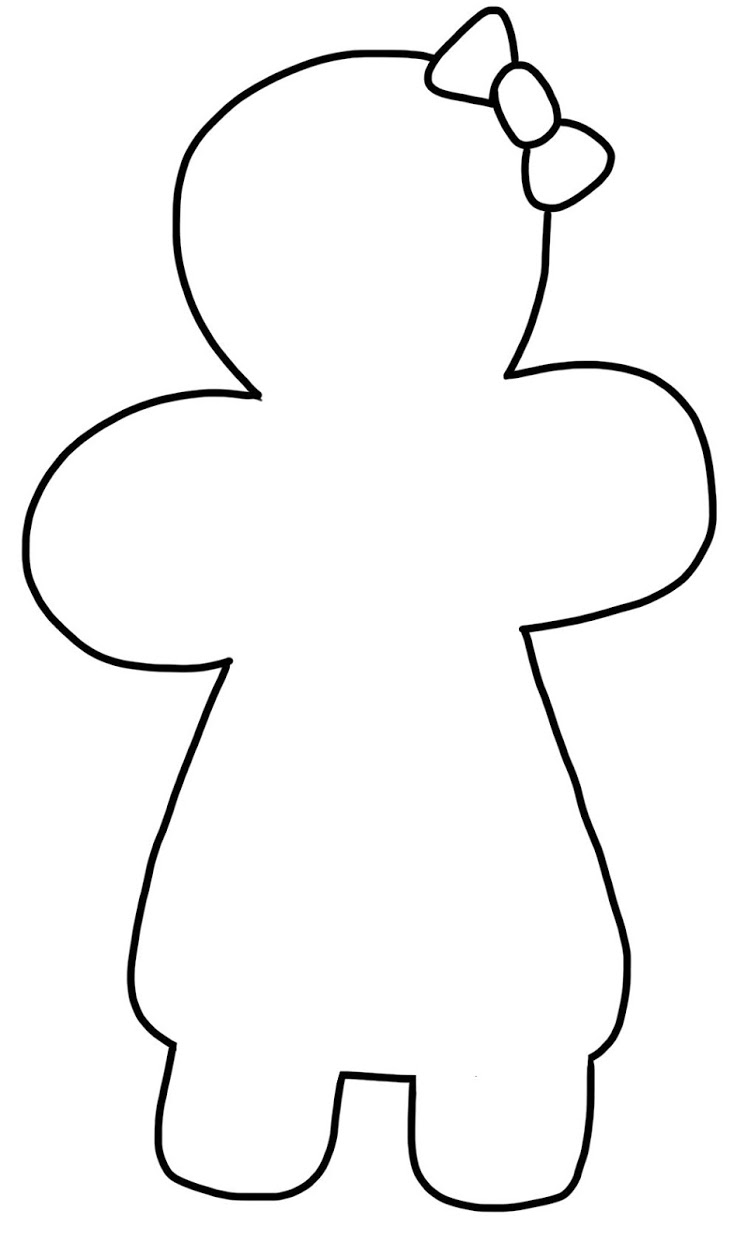 girl body outline coloring page