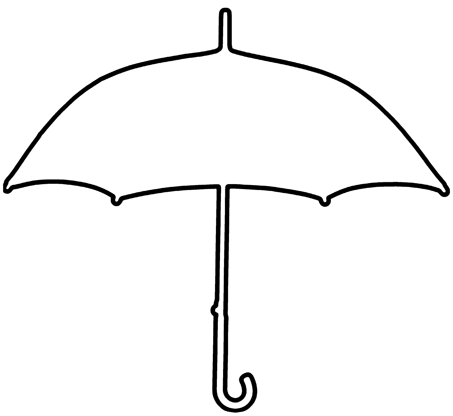 Clip Art Umbrella Outline - ClipArt Best