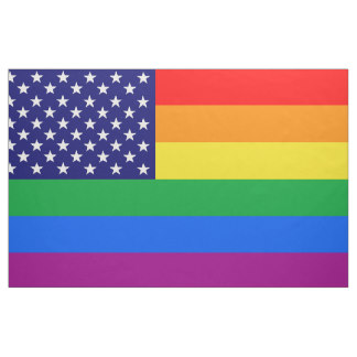 Gay Pride Flag Fabric | Zazzle