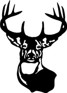 LARGE TYPICAL WHITETAIL DEER BUCK 10 POINT ANTER Car Wall decal ...