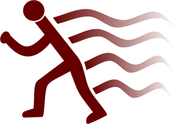 Runner, Simple, With Wake Marks Clip Art - vector ...