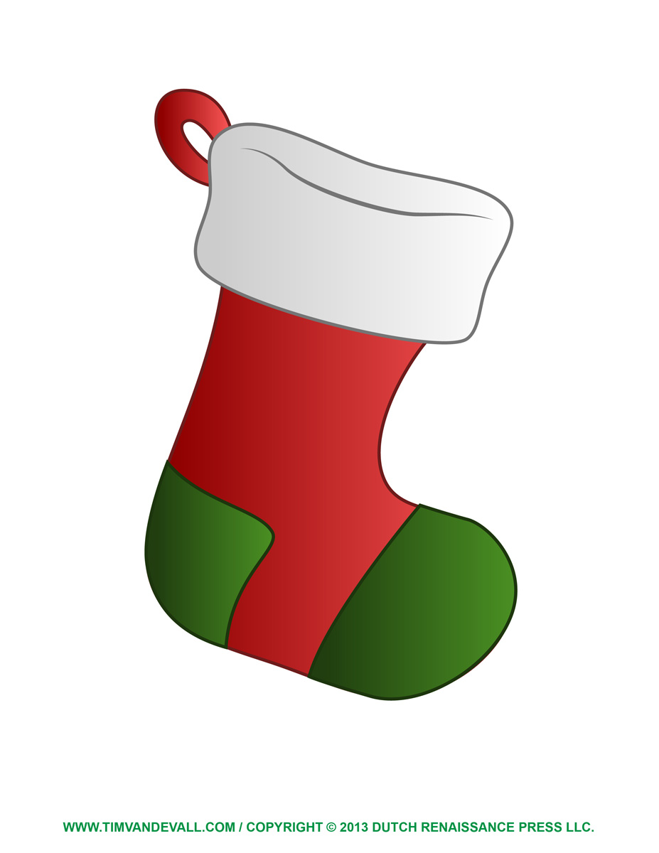 Cute christmas stocking clipart free