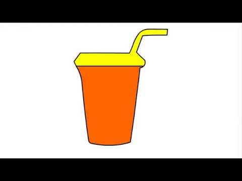 353 - How to draw Juice for kids - step by step drawing - YouTube