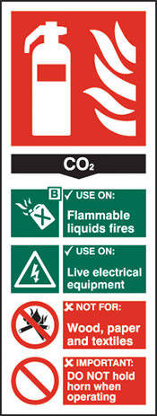 Arco Website - EN3 Fire Extinguisher Colour Code CO2 Sign from Not ...