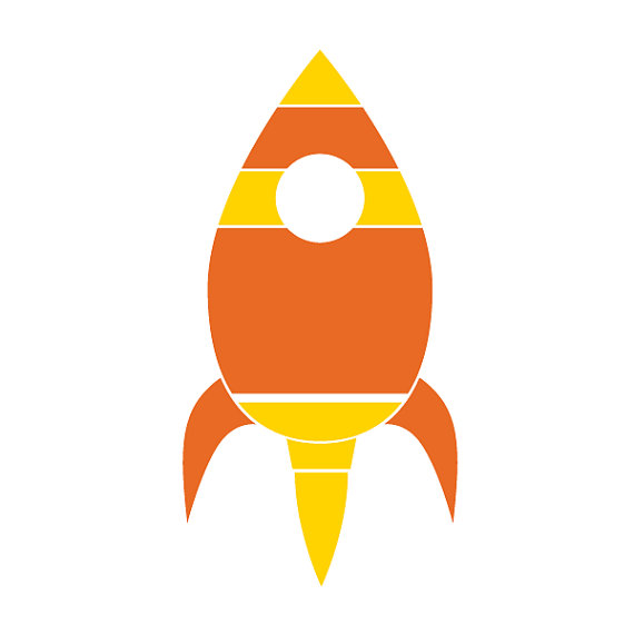 Rocket Ship Stencil for Painting Kids or Baby by MyWallStencils