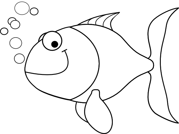 Fish Outline clip art - vector clip art online, royalty free ...