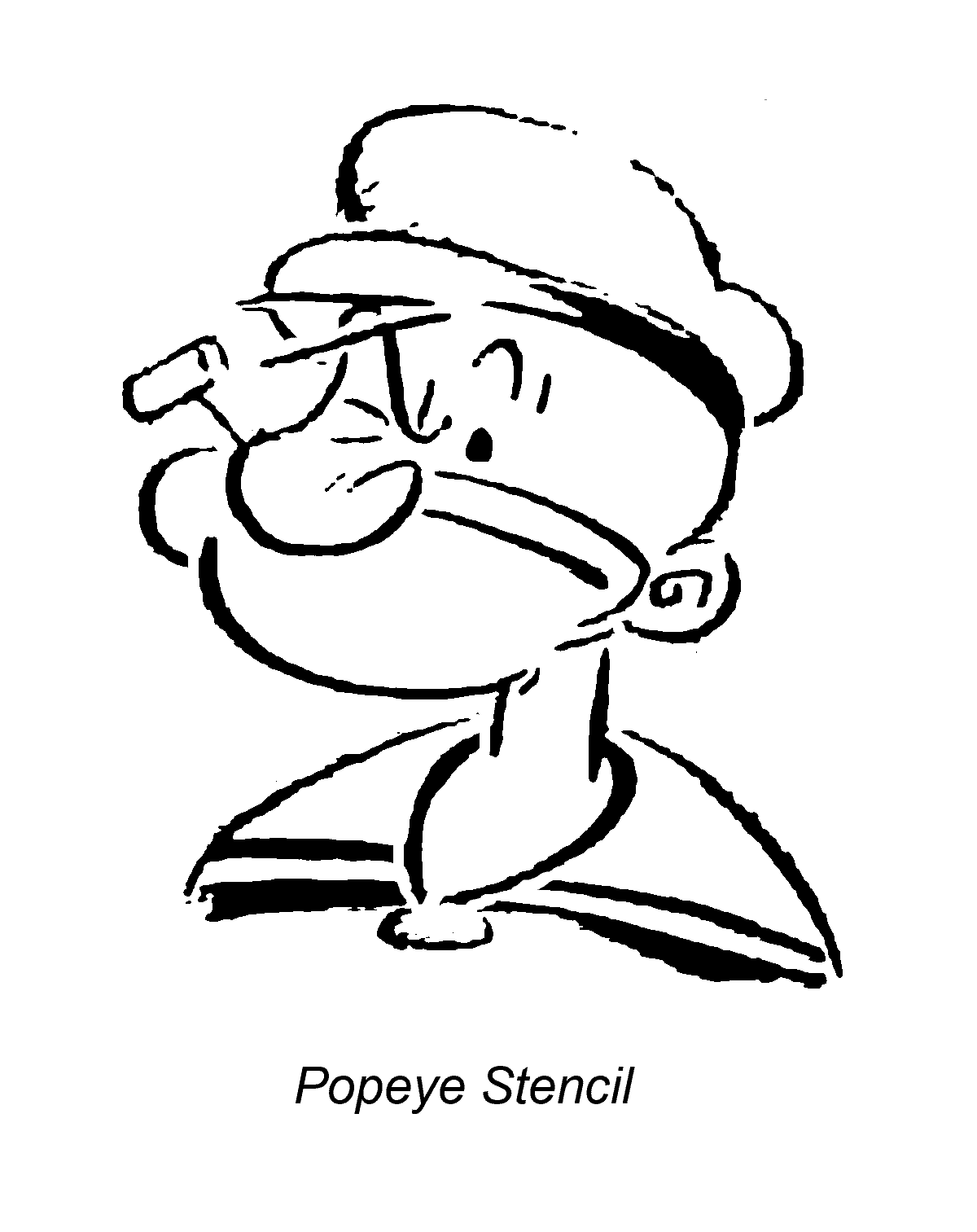 Volcom stone stencil outline version popeye stencil