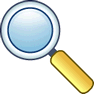 Yellow Magnifier Icon. Toolbar Icon Set