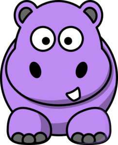 Cartoon Hippo Clip Art - vector clip art online ...