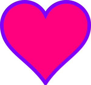 Magenta & Purple Heart Clip Art - vector clip art ...