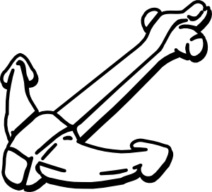 Anchor clipart black and white