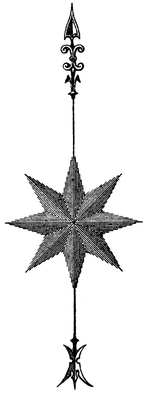 Clipart compass star