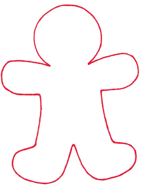 Free Printable Gingerbread Man Template | Mewarnai