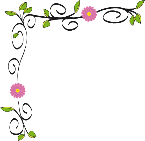 Flowers For > Simple Flower Page Borders