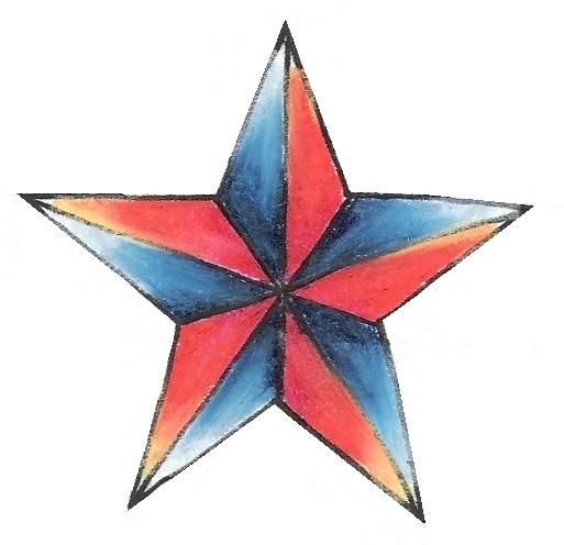 Lower Back Designs - Star Tattoo Design