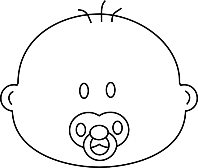Baby Face Outline - ClipArt Best