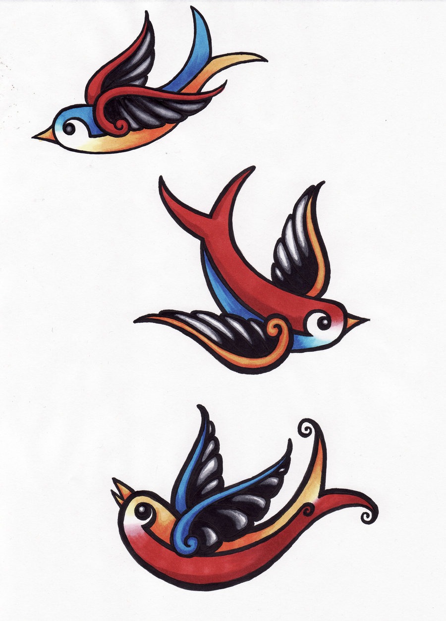 Tattoo Flash Birds - ClipArt Best