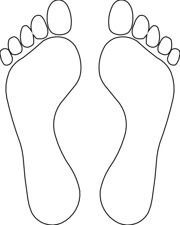 free online footprints Colouring Pages