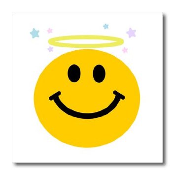 Amazon.com: 3dRose ht_113103_3 Angel Smiley Face-Angelic Yellow ...