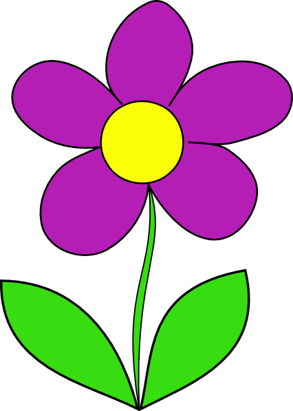 Purple Flower Clip Art - vector clip art online ...