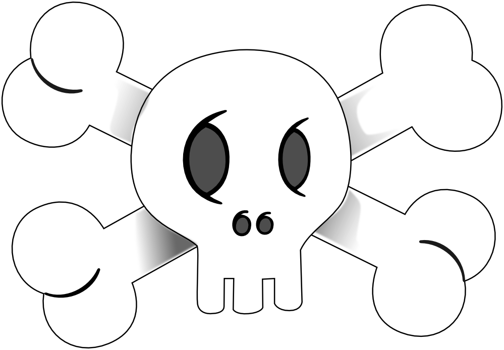 Clip Art: pirate skull flag white flagga ...