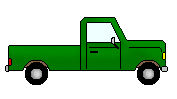 Vehicle Clip Art - Green Pickup Truck Going Right