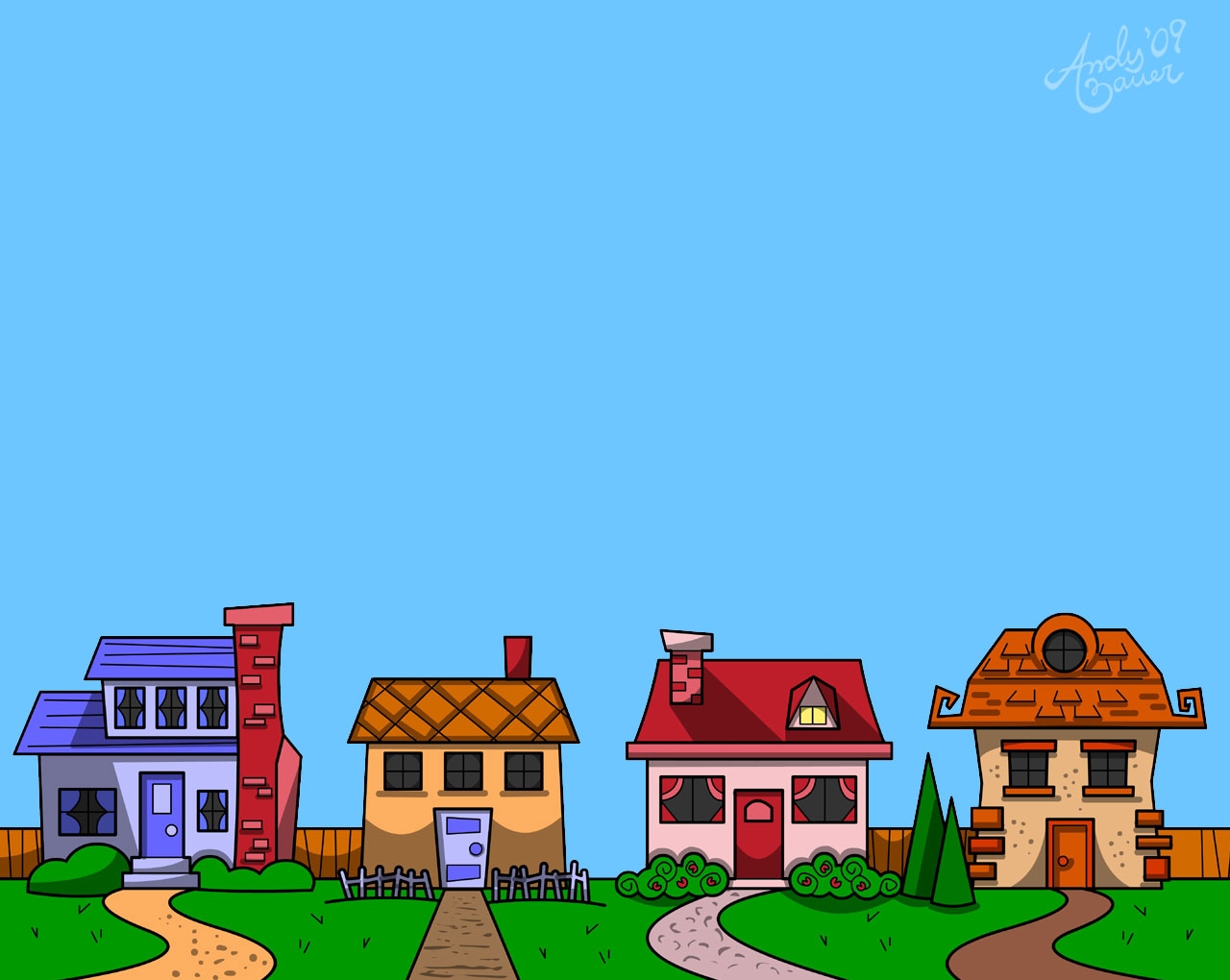 Row Of Houses Clipart