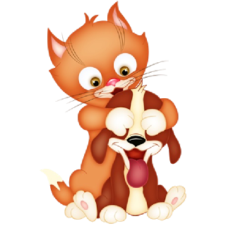 Cat And Dog - Cartoon Animal Images