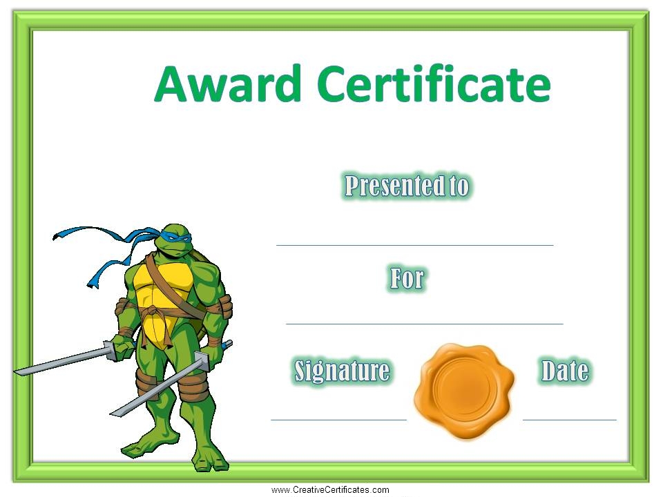 Certificates for Kids