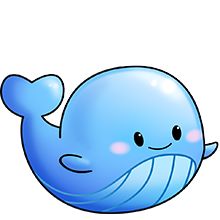 Cute whale clipart