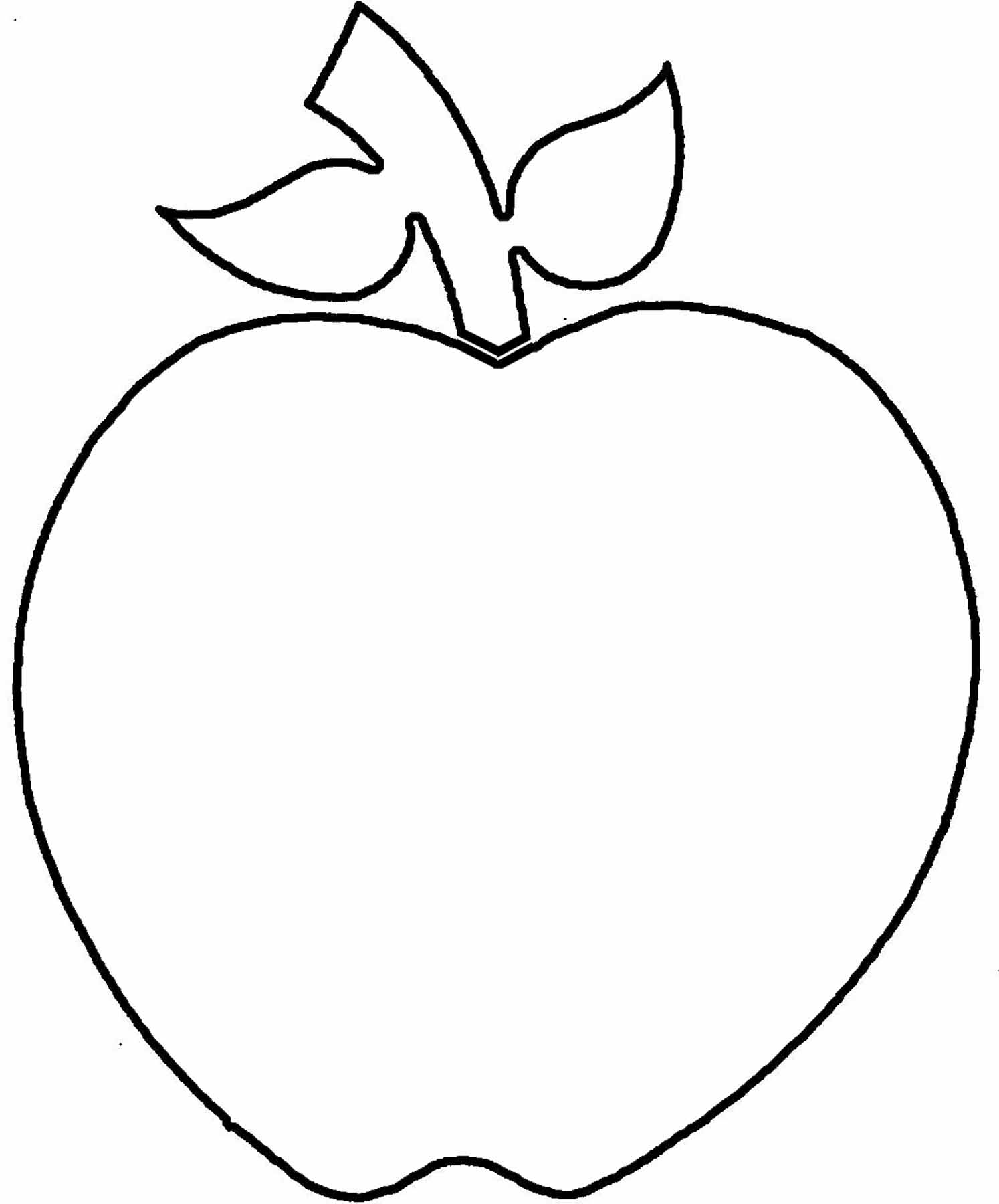 Outline Of Apple - ClipArt Best