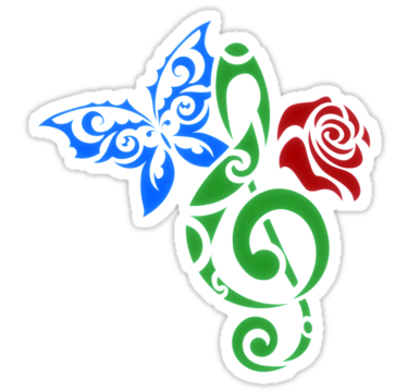 Sol Key Rose Tribal" Stickers by Akuma91 | Redbubble