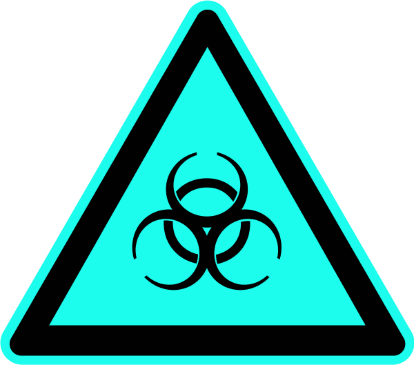 biological hazard chemical waste warning sign - color variation A