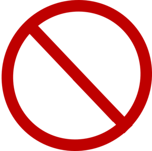 Universal no symbol clip art