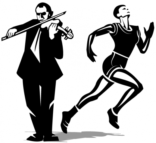 Athlete And Violinist Free Clip Art Vector - EPS - Free Graphics ...