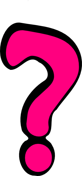 Pink question mark clipart